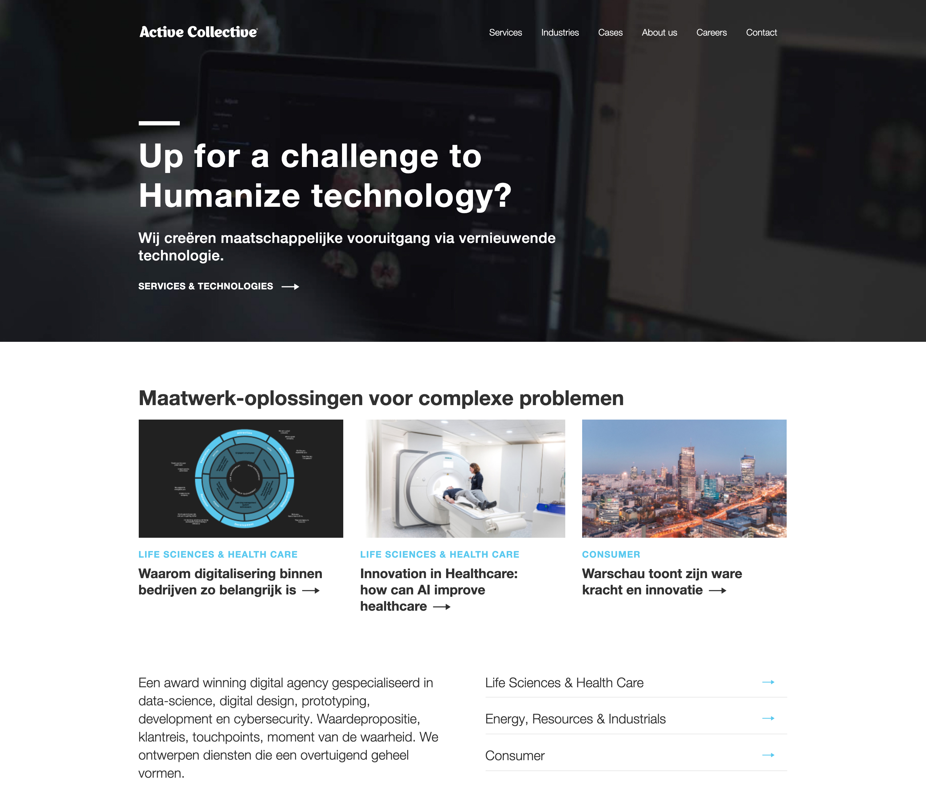 screenshot of ac website rebuilt